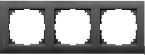 Рамка универсальная Schneider Electric Merten M-Pure 3-м. антрацит картинка